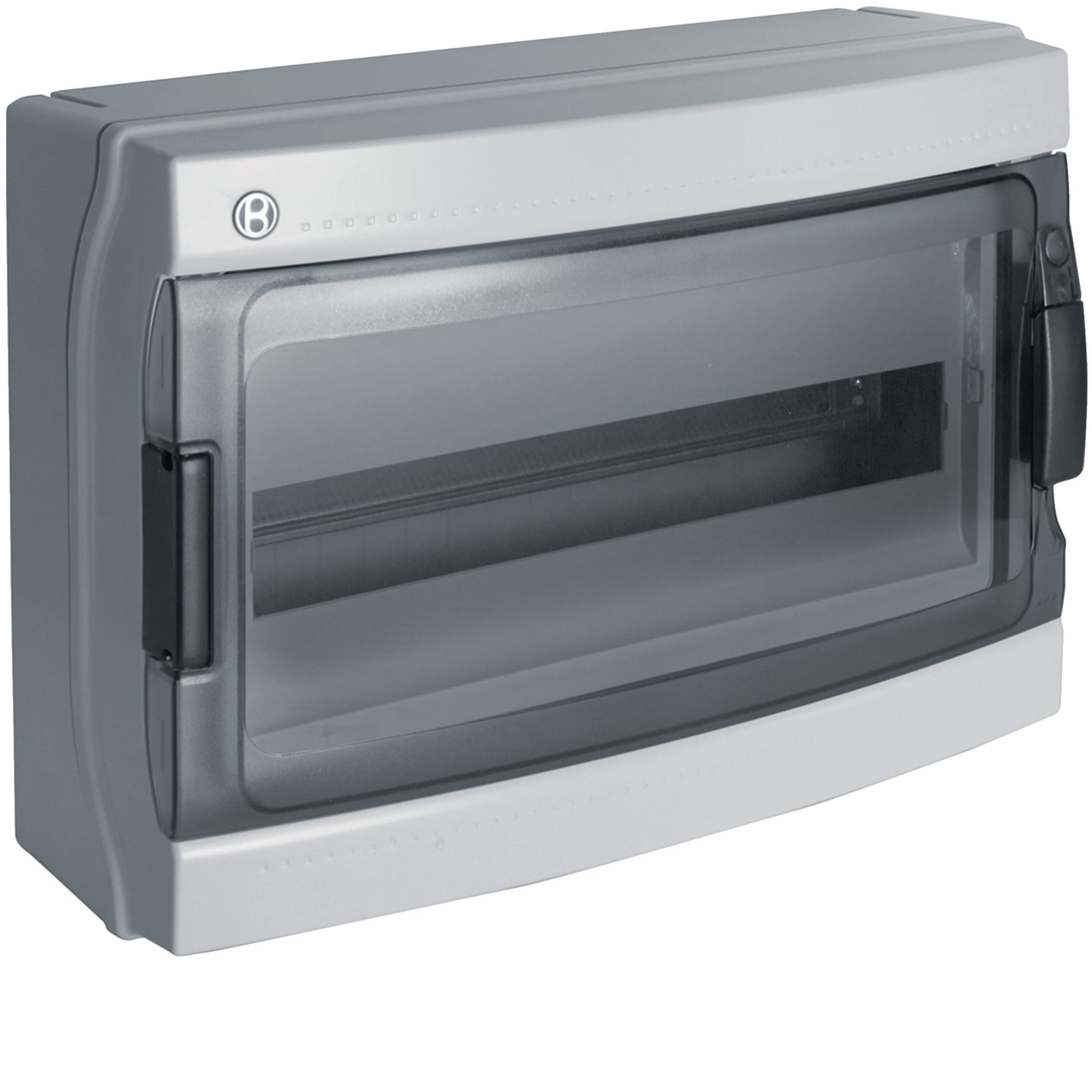 HAGER BOCCHIOTTI - IP65 18 GRI Centralino IP65 18 moduli portella fumè linea Pablo GRIGIO