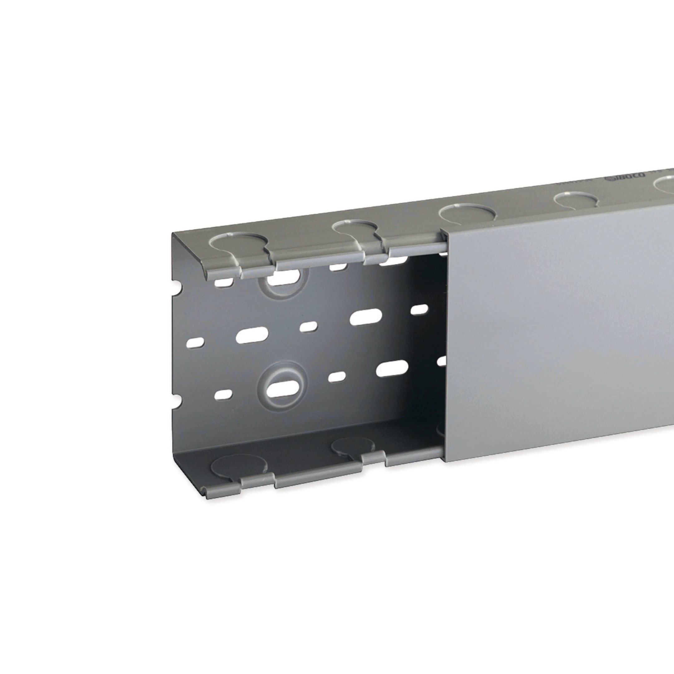 HAGER BOCCHIOTTI - Canaletta con pretranciature laterali diametro 18 e 23 mm grigio TPD 100x50 G