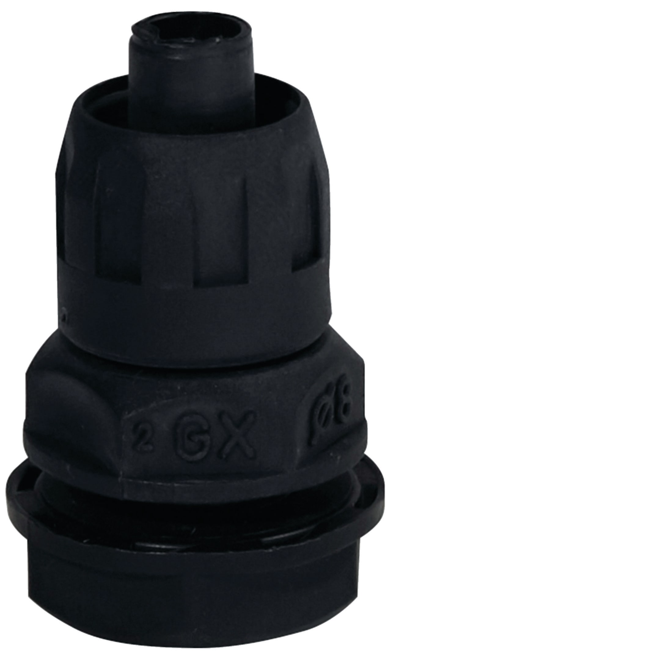 HAGER BOCCHIOTTI - Raccordo girevole guaina spiralata-scatola IP65 passo GAS nero RPSN8