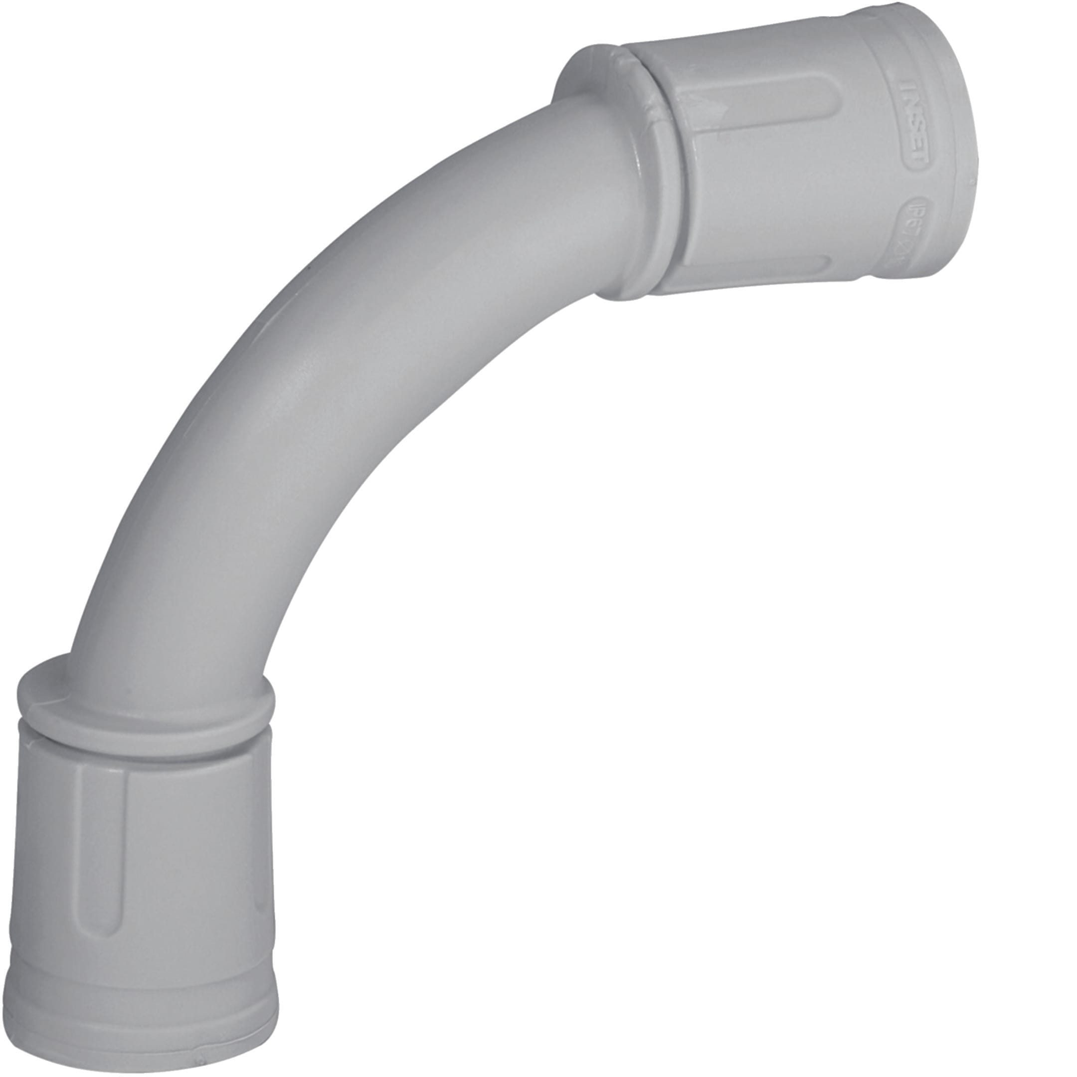 HAGER BOCCHIOTTI - Curva a 90° ad innesto rapido IP67 grigia in sacchetto da 6pz CIRN20