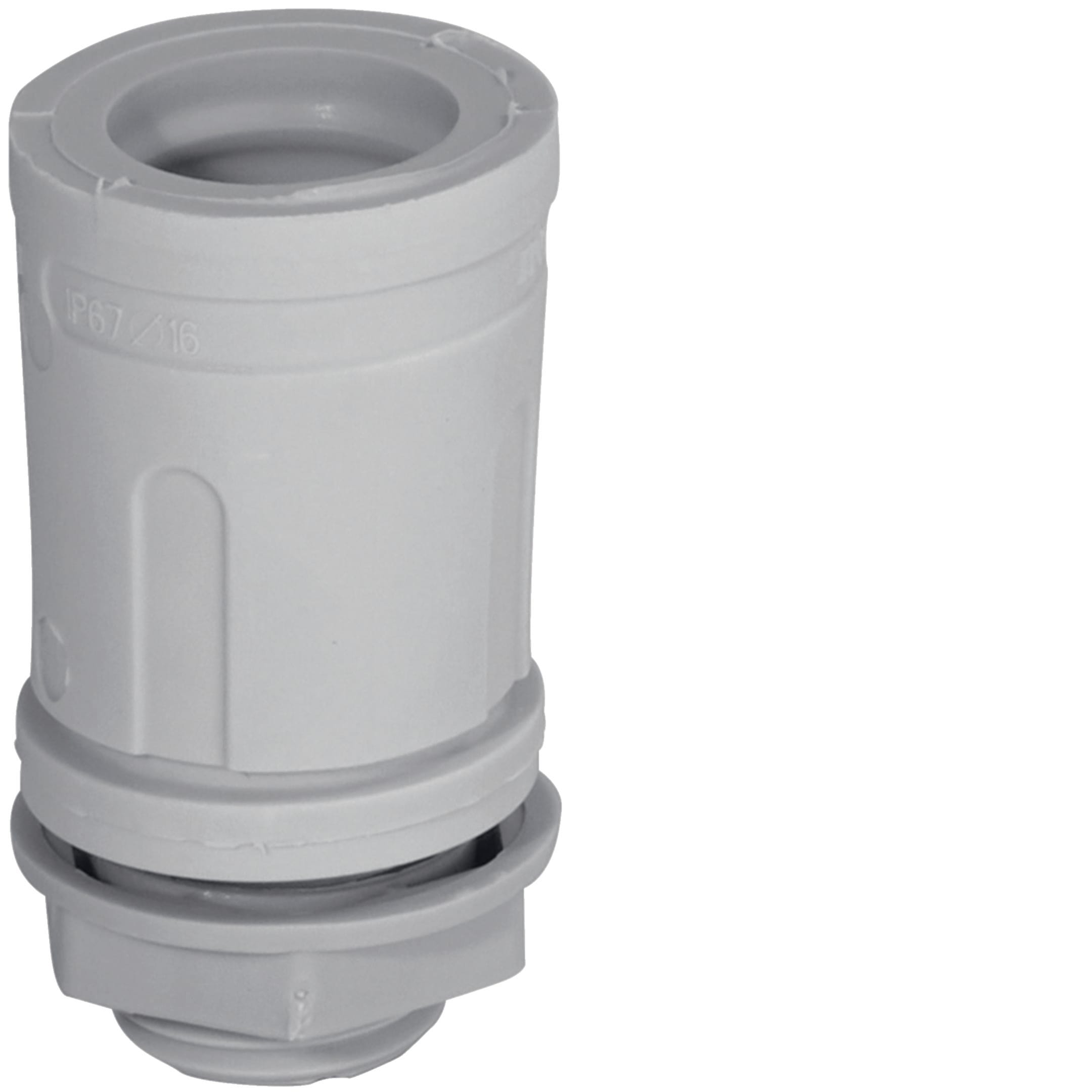 HAGER BOCCHIOTTI - Raccordo tubo rigido-scatola IP67 grigio in sacchetto da 6pz RSTN16