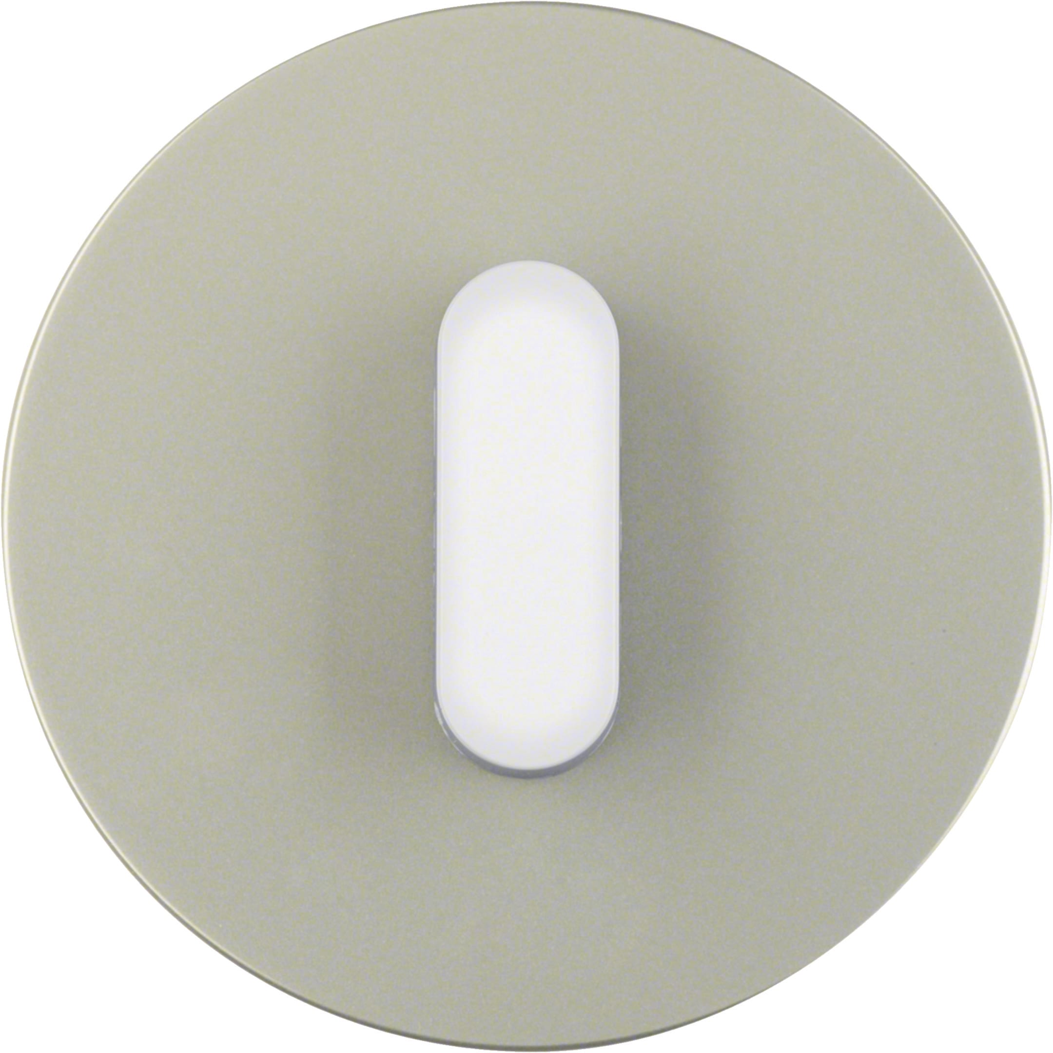 HAGER BOCCHIOTTI - Placca con traversino x Int./Puls. a manopola R.Classic acciaio inox bianco pol.