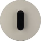 HAGER BOCCHIOTTI - Placca con traversino x int./pulsante a manopola R.Classic alluminio, nero