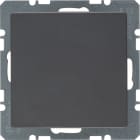 HAGER BOCCHIOTTI - Inserto cieco con pezzo centrale Berker Q.1/Q.3 antracite velluto, verniciato