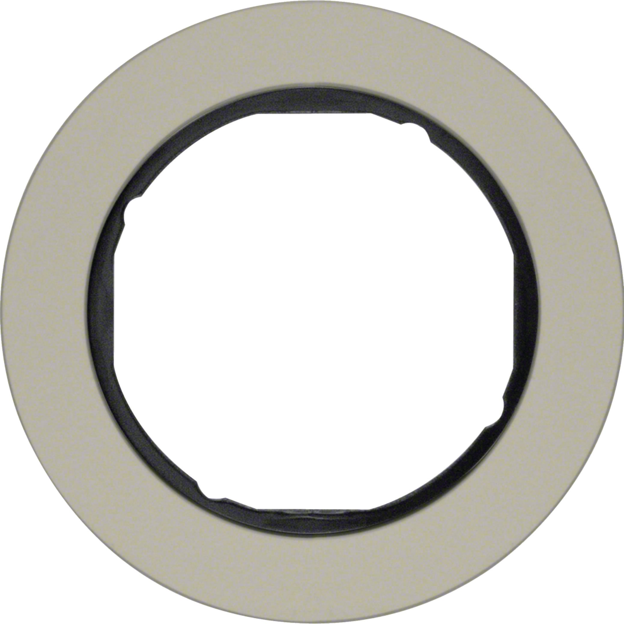 HAGER BOCCHIOTTI - Cornice singola Serie R.classic?acciaio inox/nero, metallo opaco