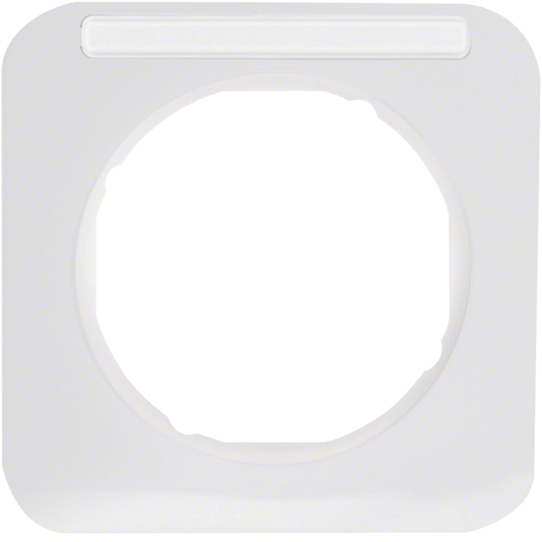 HAGER BOCCHIOTTI - Cornice singola con portaetichetta Berker R.1 bianco polare lucido