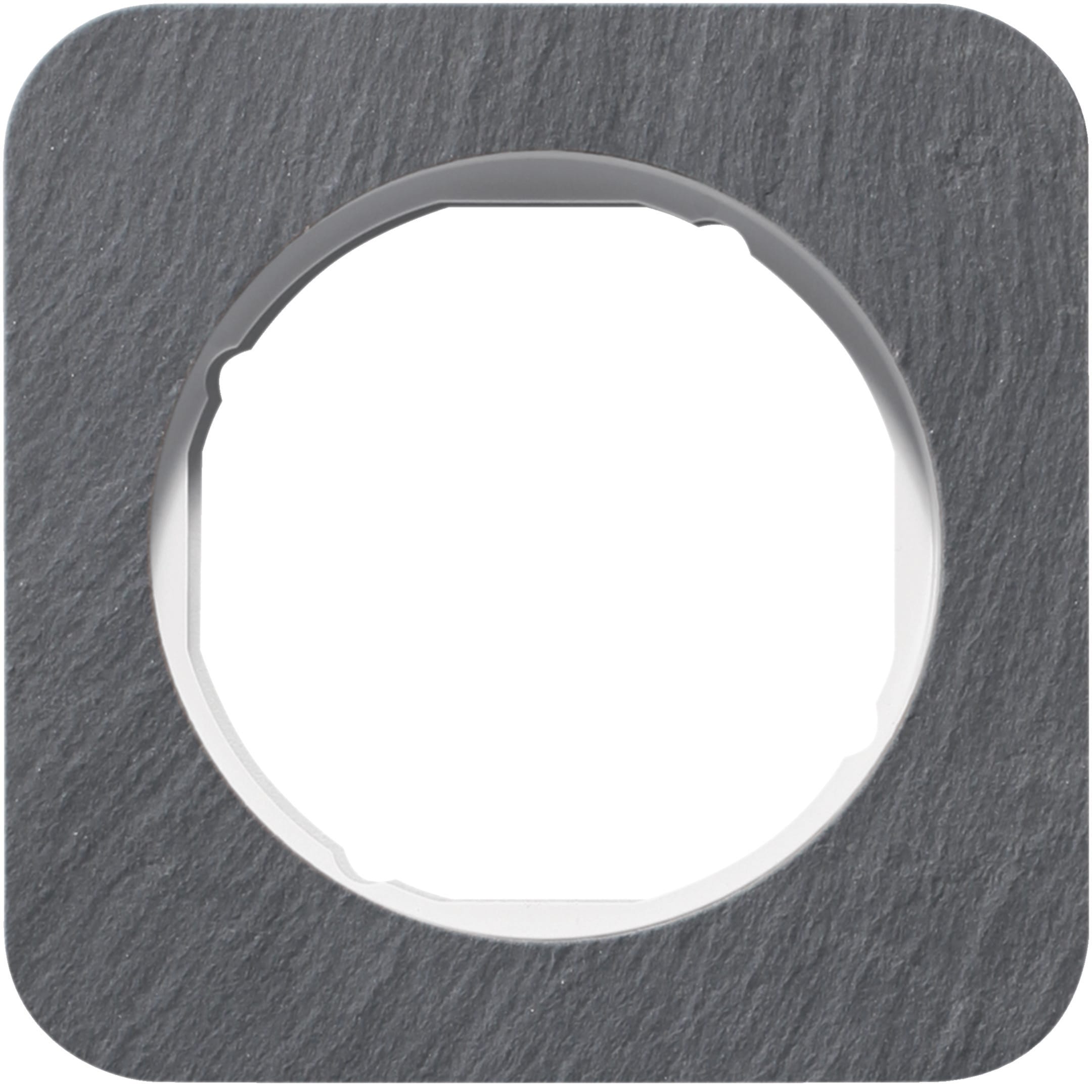 HAGER BOCCHIOTTI - Cornice singola Berker R.1 antracite/bianco polare lucido, ardesia naturale