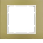 HAGER BOCCHIOTTI - Cornice singola Berker B.3 alu oro/bianco polare opaco, alluminio anodizzato