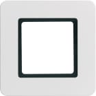 HAGER BOCCHIOTTI - Cornice singola Berker Q.7 bianco polare velluto, verniciato, per illuminazione