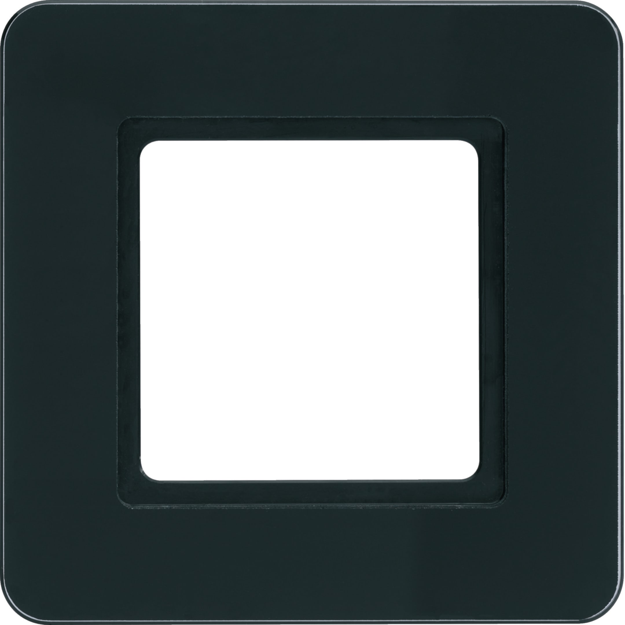 HAGER BOCCHIOTTI - Cornice singola Berker Q.7 vetro nero, per illuminazione