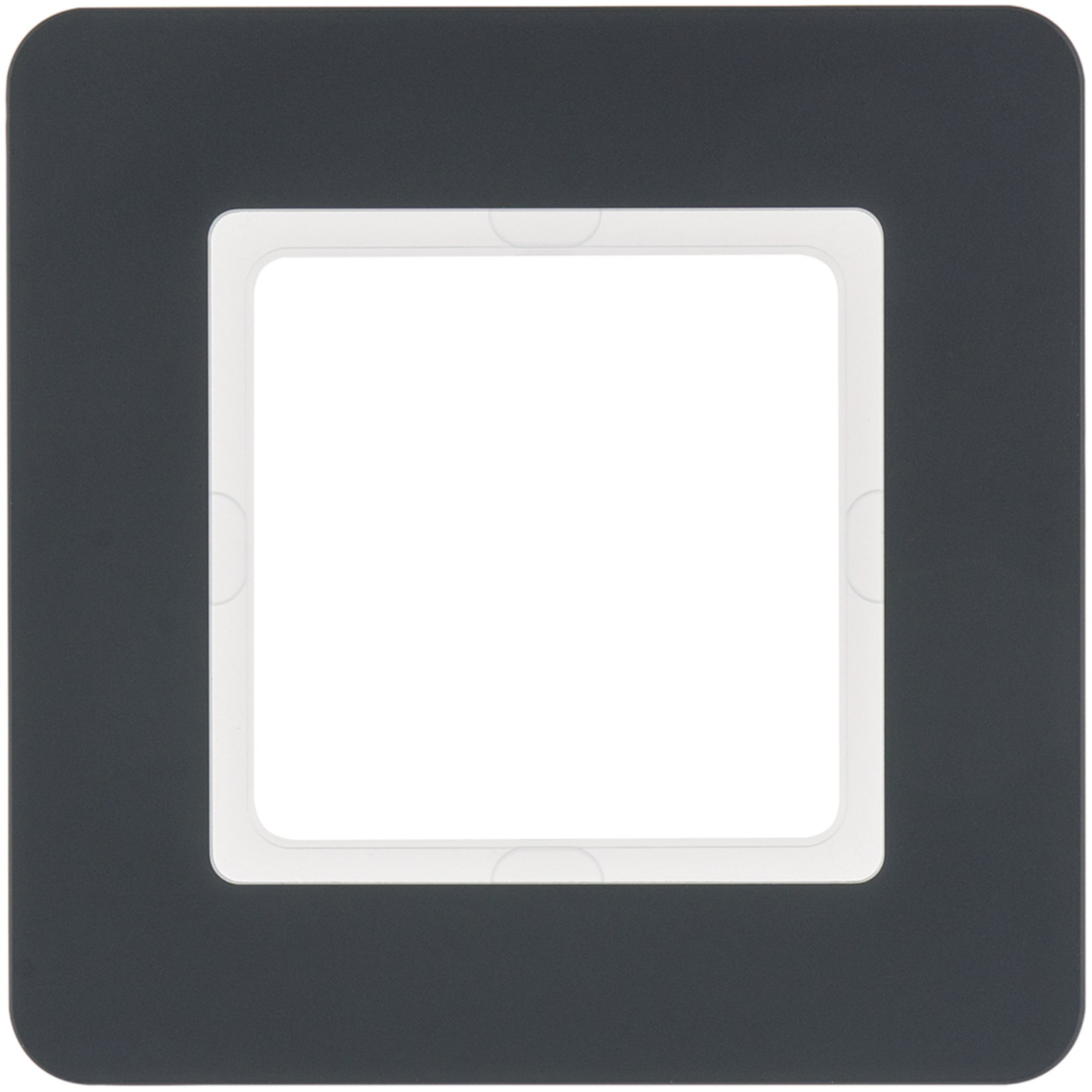 HAGER BOCCHIOTTI - Cornice singola Berker Q.7 antracite velluto, verniciato