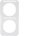 HAGER BOCCHIOTTI - Cornice doppia per montaggio verticale Serie R.1 bianco polare lucido