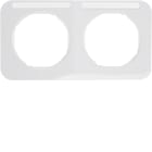 HAGER BOCCHIOTTI - Cornice doppia per montaggio orizzontale Serie R.1 bianco polare lucido