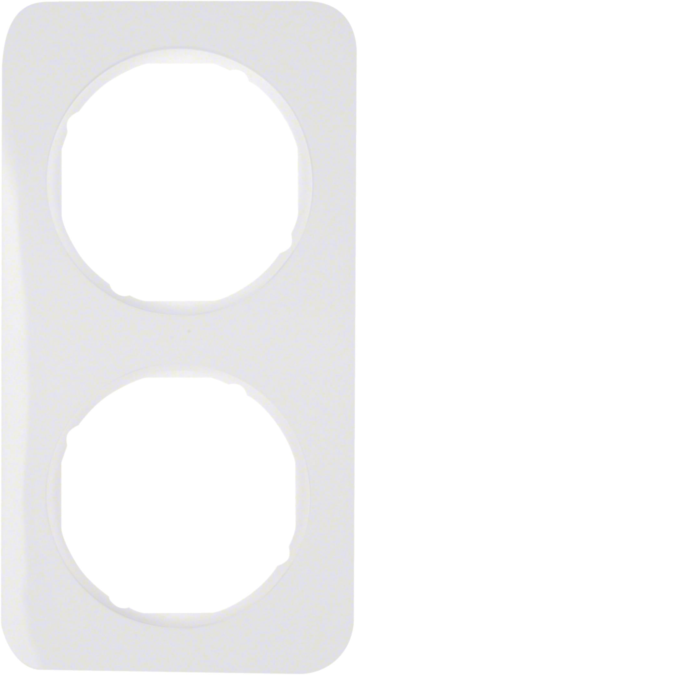 HAGER BOCCHIOTTI - Cornice doppia Berker R.1 bianco polare lucido