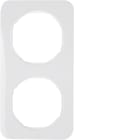 HAGER BOCCHIOTTI - Cornice doppia Berker R.1 bianco polare lucido
