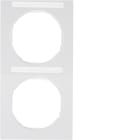 HAGER BOCCHIOTTI - Cornice doppia per montaggio verticale Serie R.3 bianco polare lucido