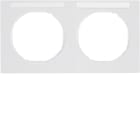 HAGER BOCCHIOTTI - Cornice doppia per montaggio orizzontale Serie R.3 bianco polare lucido