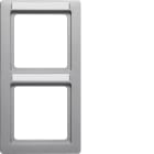 HAGER BOCCHIOTTI - Cornice con etichetta doppia per montaggio verticale Q.1 alu velluto, verniciato