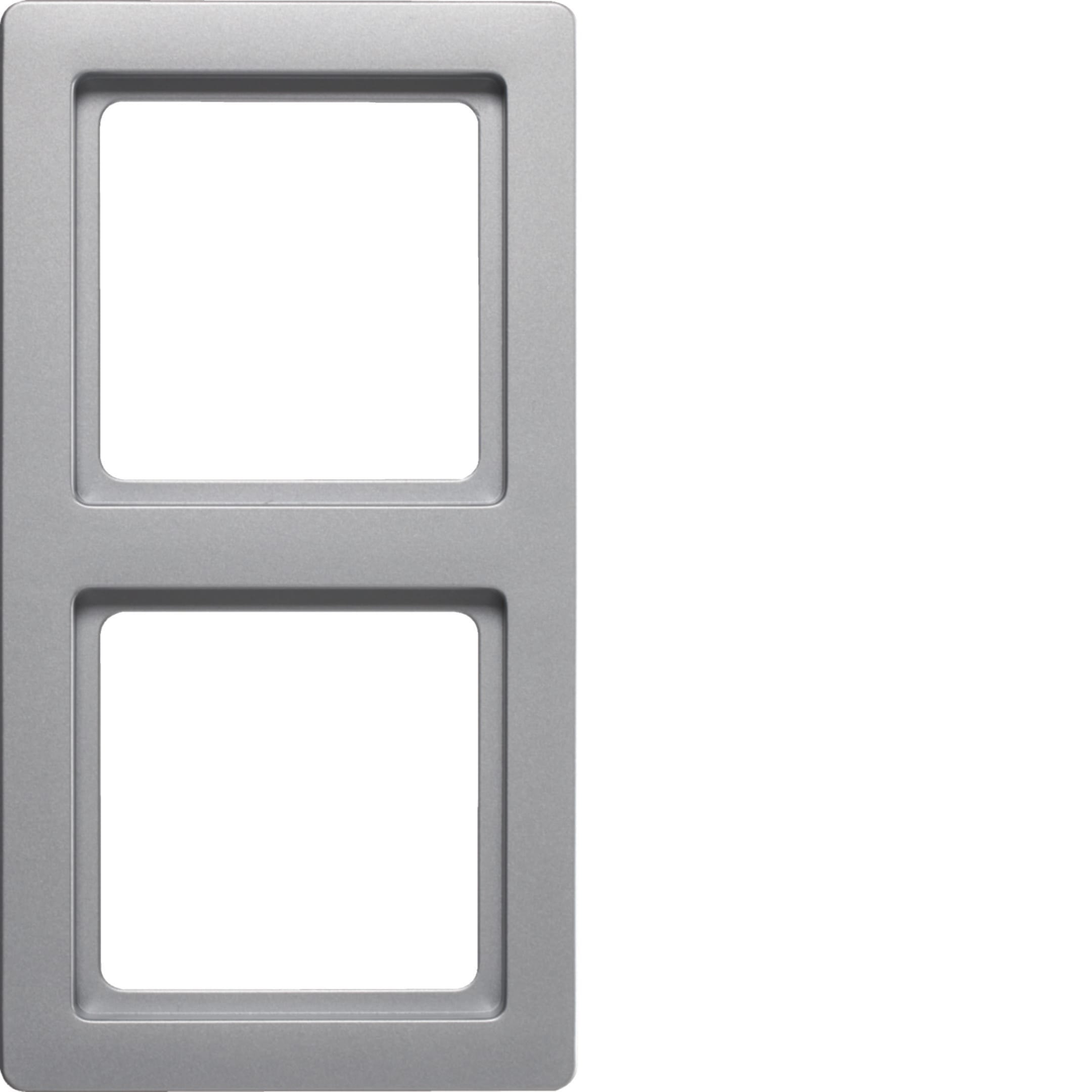 HAGER BOCCHIOTTI - Cornice doppia Berker Q.1 alu velluto, verniciato