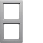 HAGER BOCCHIOTTI - Cornice doppia Berker Q.1 alu velluto, verniciato