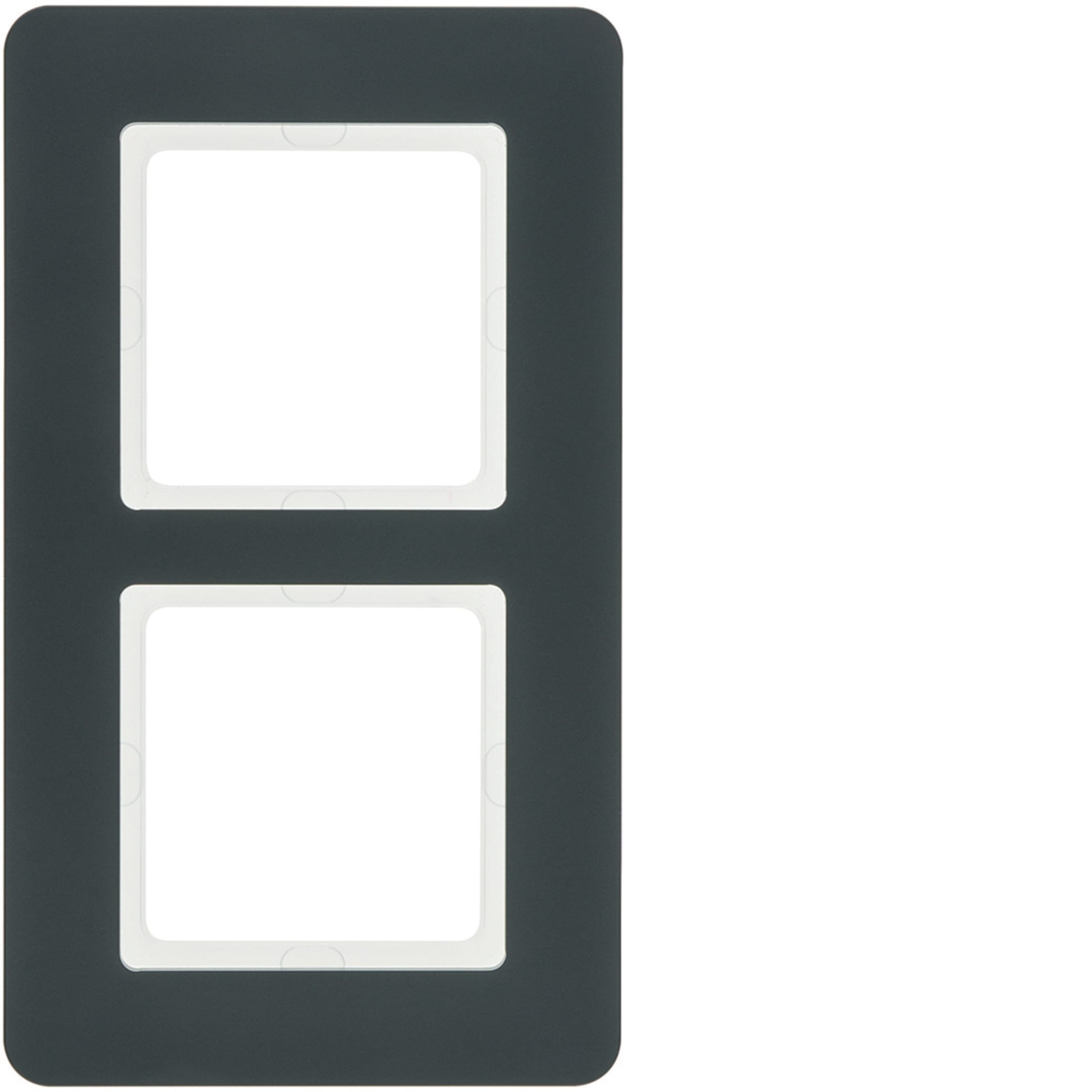 HAGER BOCCHIOTTI - Cornice doppia Berker Q.7 antracite velluto, verniciato