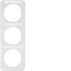 HAGER BOCCHIOTTI - Cornice tripla per montaggio verticale Serie R.1 bianco polare lucido