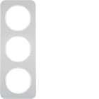 HAGER BOCCHIOTTI - Cornice tripla Berker R.1 alu/bianco polare
