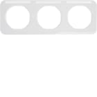 HAGER BOCCHIOTTI - Cornice tripla per montaggio orizzontale Serie R.1 bianco polare lucido