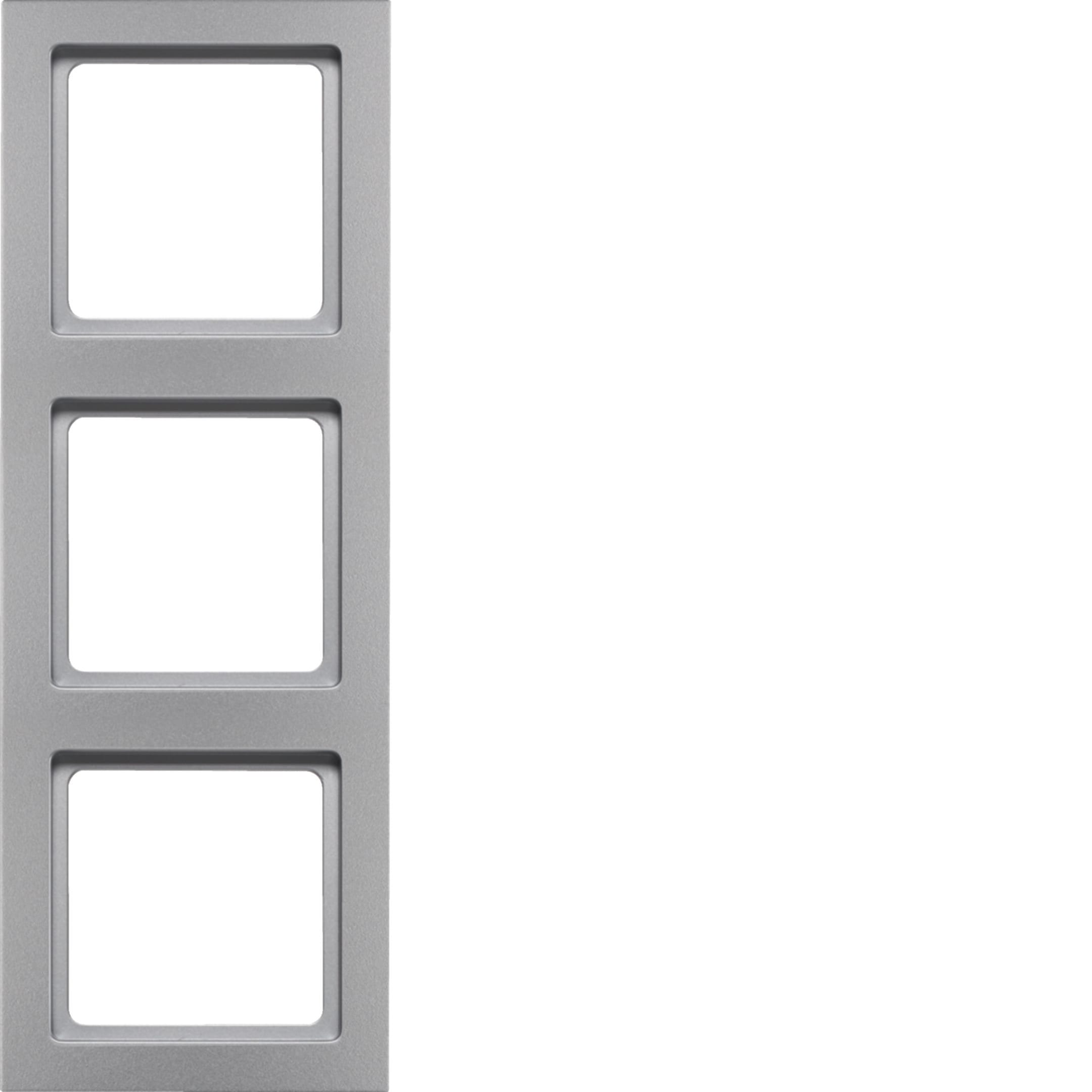 HAGER BOCCHIOTTI - Cornice tripla Berker Q.3 alu velluto, verniciato