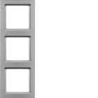 HAGER BOCCHIOTTI - Cornice tripla Berker Q.3 alu velluto, verniciato