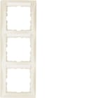 HAGER BOCCHIOTTI - Cornice tripla per montaggio verticale Berker S.1 bianco lucido