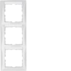 HAGER BOCCHIOTTI - Cornice tripla per montaggio verticale Berker S.1 bianco polare lucido