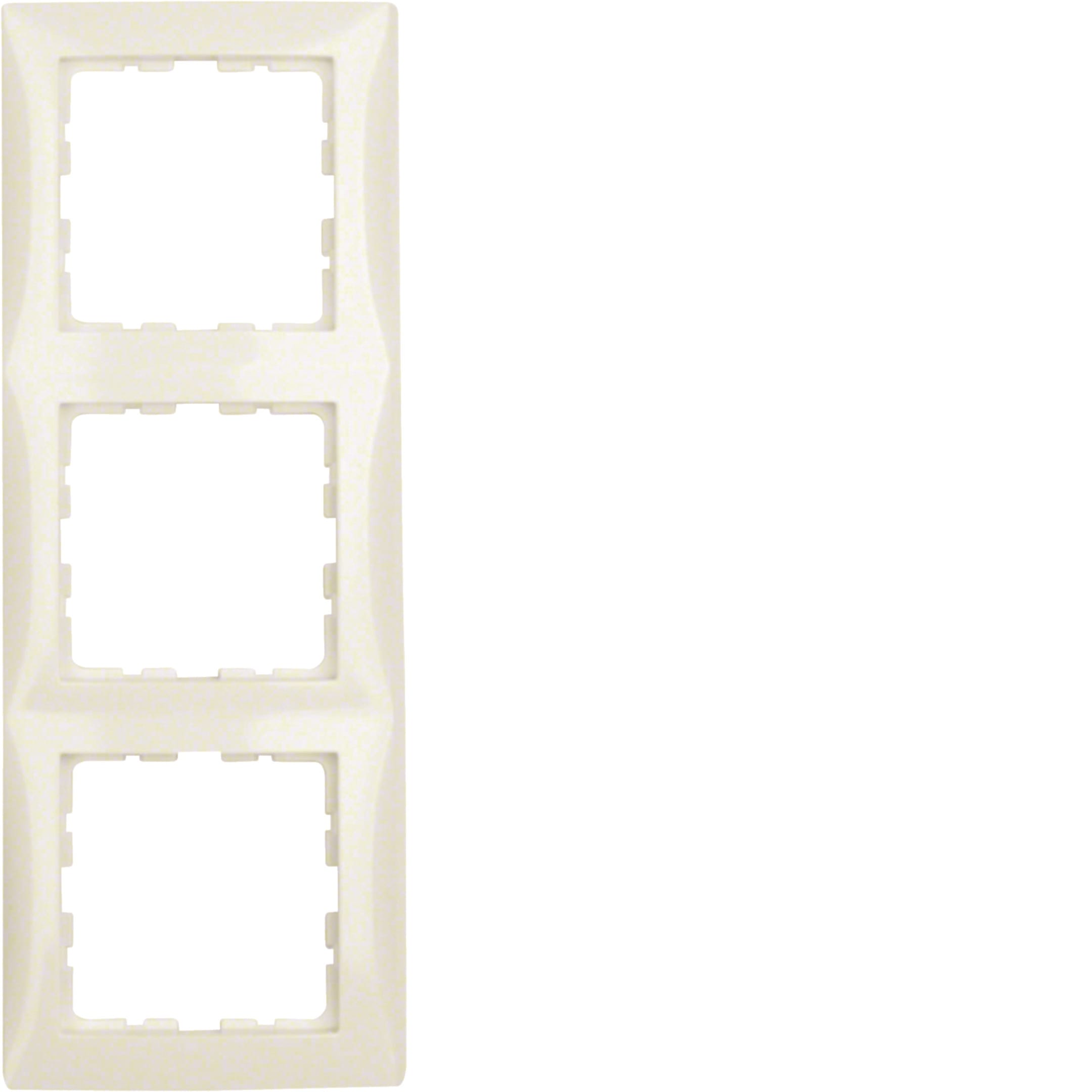 HAGER BOCCHIOTTI - Cornice tripla Berker S.1 bianco lucido