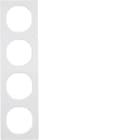 HAGER BOCCHIOTTI - Cornice quadrupla Berker R.3 bianco polare lucido