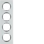 HAGER BOCCHIOTTI - Cornice quadrupla R.8 vetro bianco polare