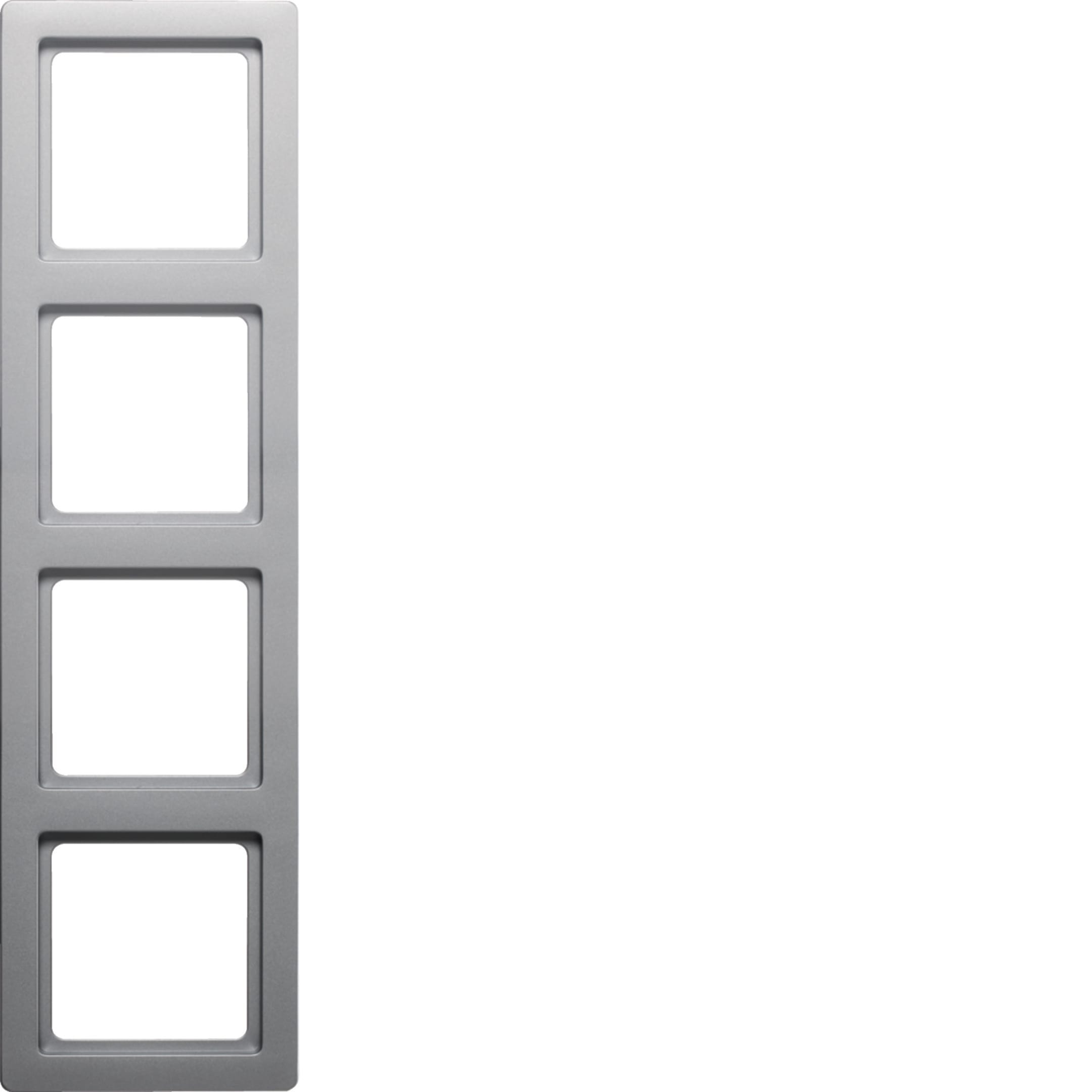 HAGER BOCCHIOTTI - Cornice quadrupla Berker Q.1 alu velluto, verniciato