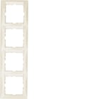 HAGER BOCCHIOTTI - Cornice quadrupla per montaggio verticale Berker S.1?bianco lucido