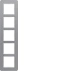HAGER BOCCHIOTTI - Cornice quintupla Berker Q.7 alluminio anodizzato