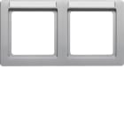 HAGER BOCCHIOTTI - Cornice doppia per montaggio orizzontale Serie Q.1 alu velluto, verniciato