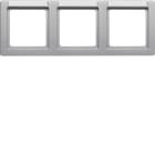 HAGER BOCCHIOTTI - Cornice tripla per montaggio orizzontale Serie Q.1 alu velluto, verniciato