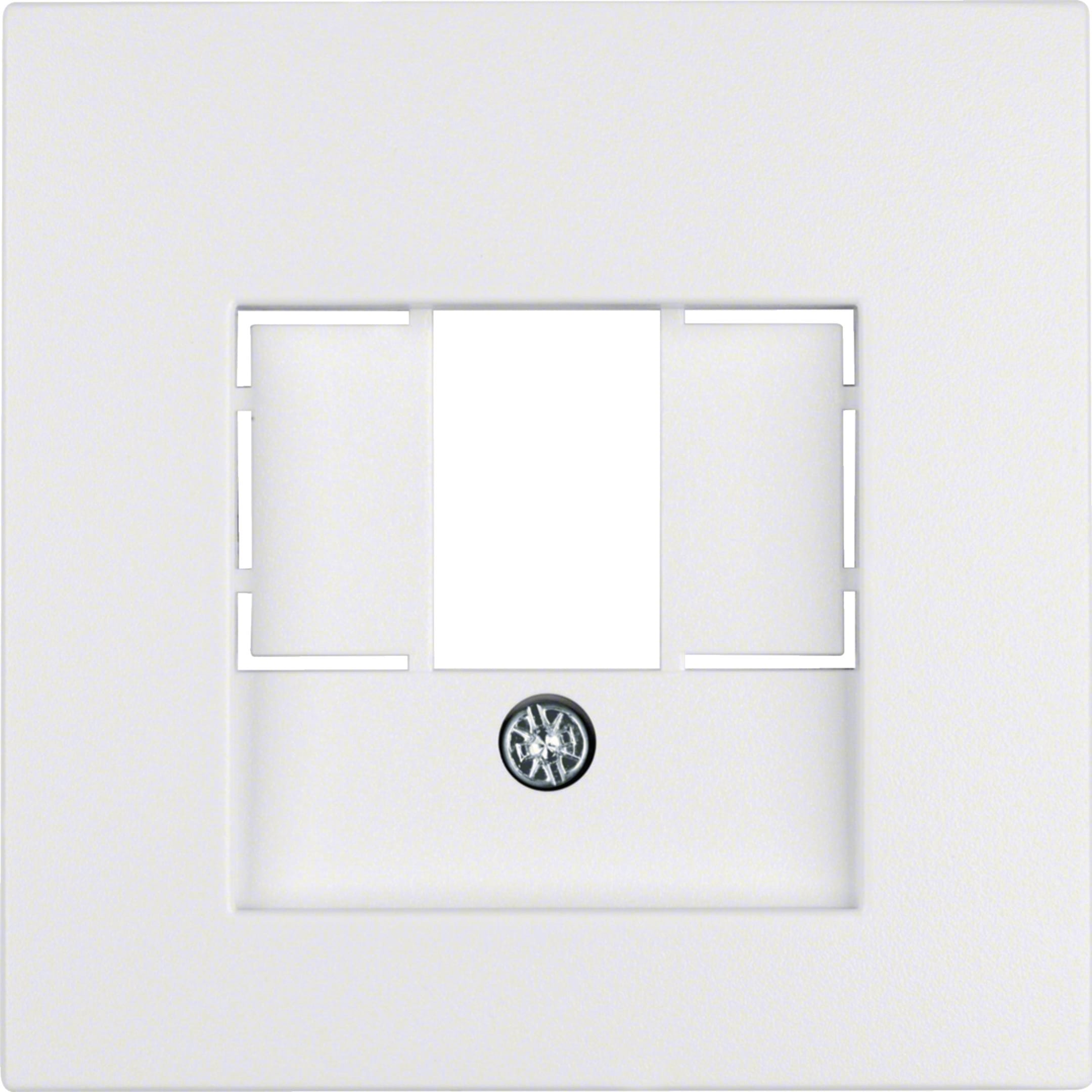 HAGER BOCCHIOTTI - Pezzo centrale con finestra TAE Berker S.1/B.3/B.7 bianco polare opaco