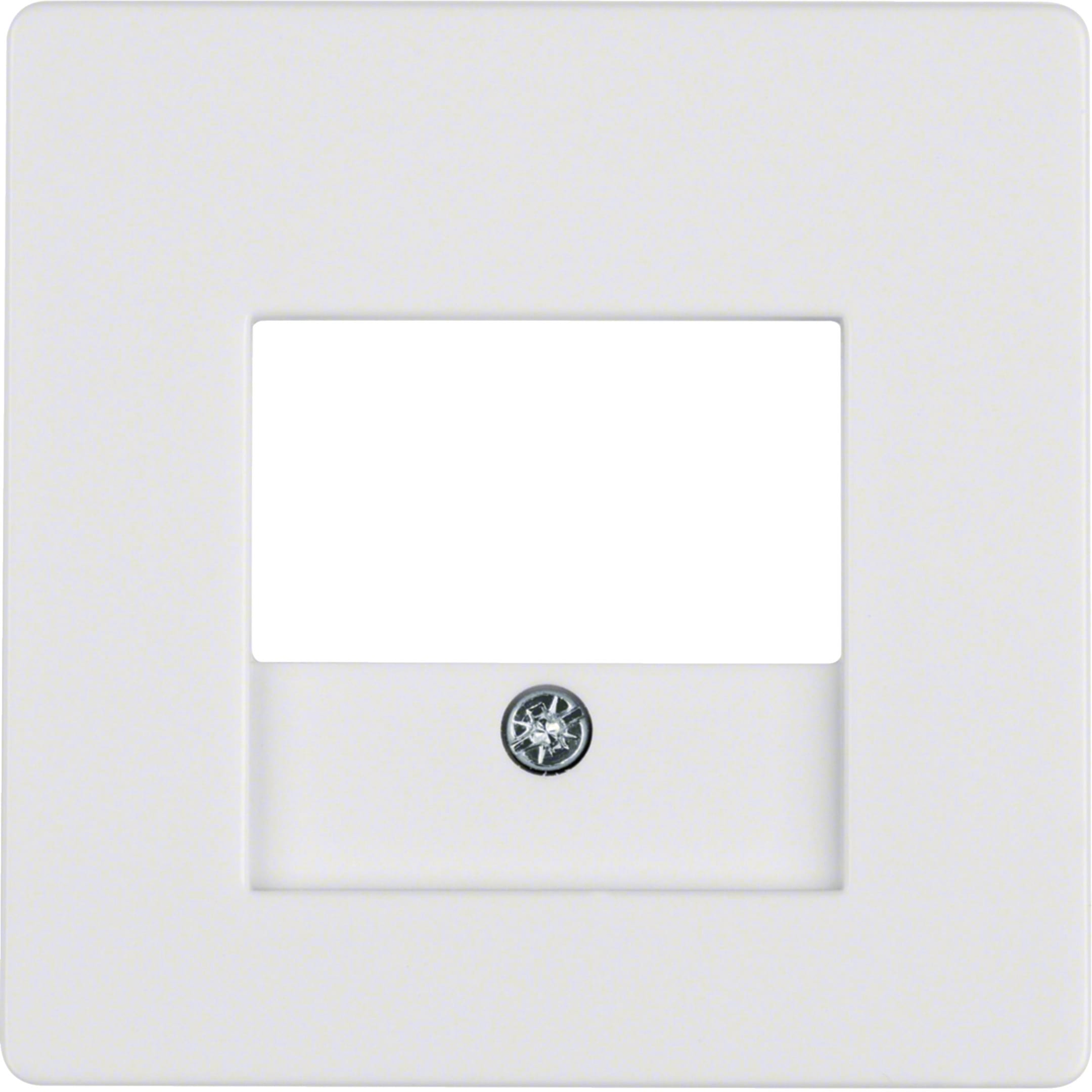 HAGER BOCCHIOTTI - Pezzo centrale con finestra TAE Berker Q.1/Q.3 bianco polare velluto