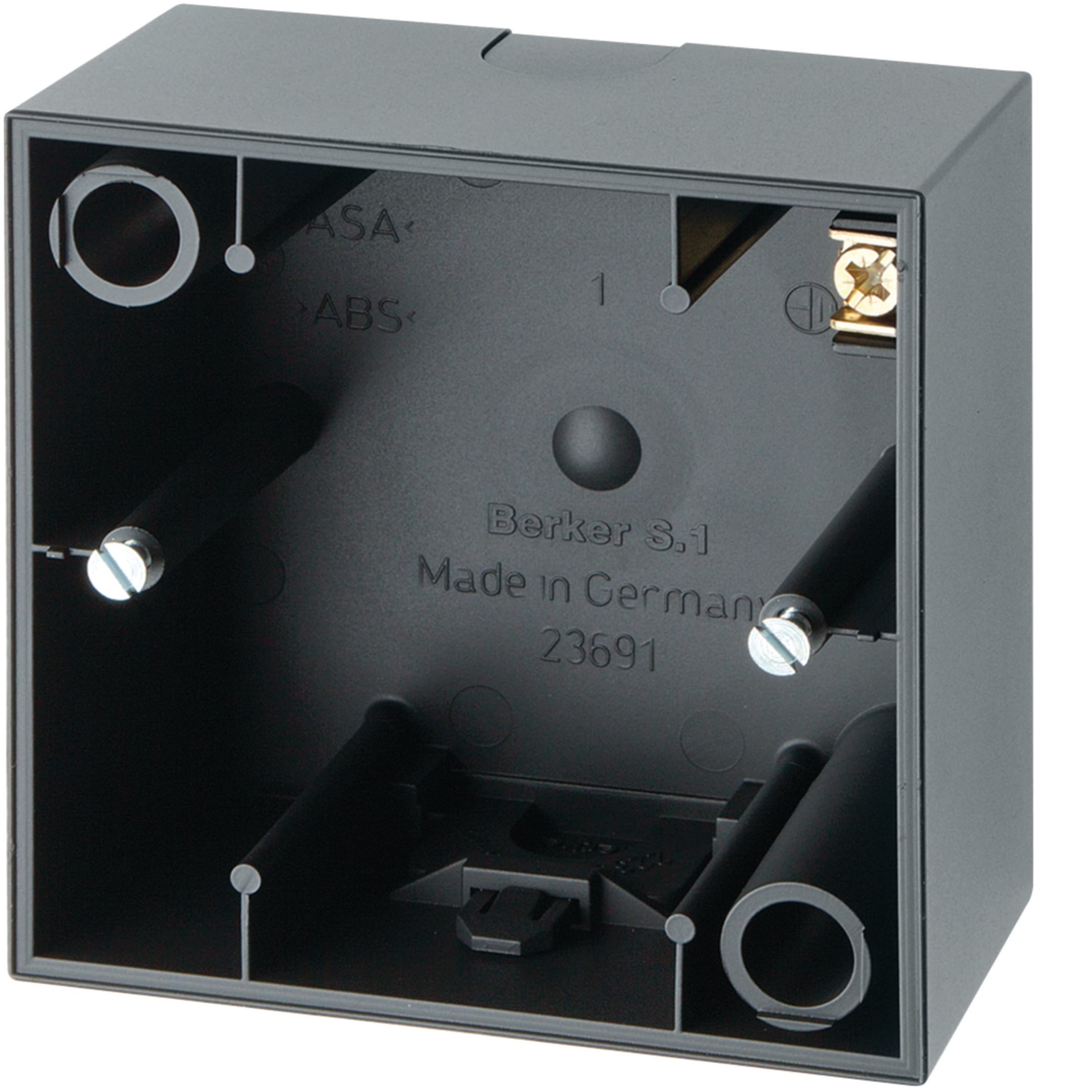 HAGER BOCCHIOTTI - Scatola a parete singola Berker S.1 / Q.3 antracite opaco