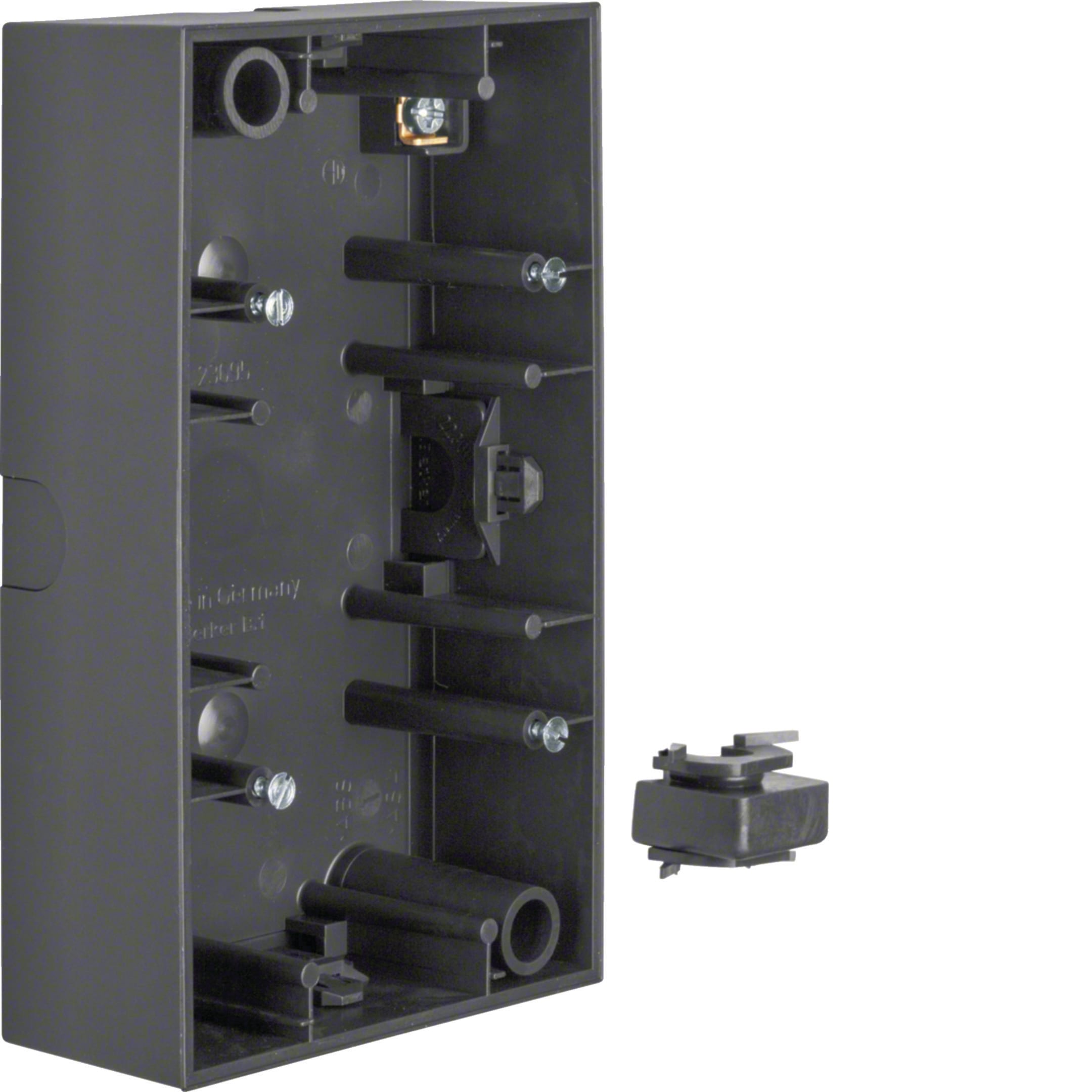 HAGER BOCCHIOTTI - Scatola a parete doppia verticale Berker B.3 antracite opaco