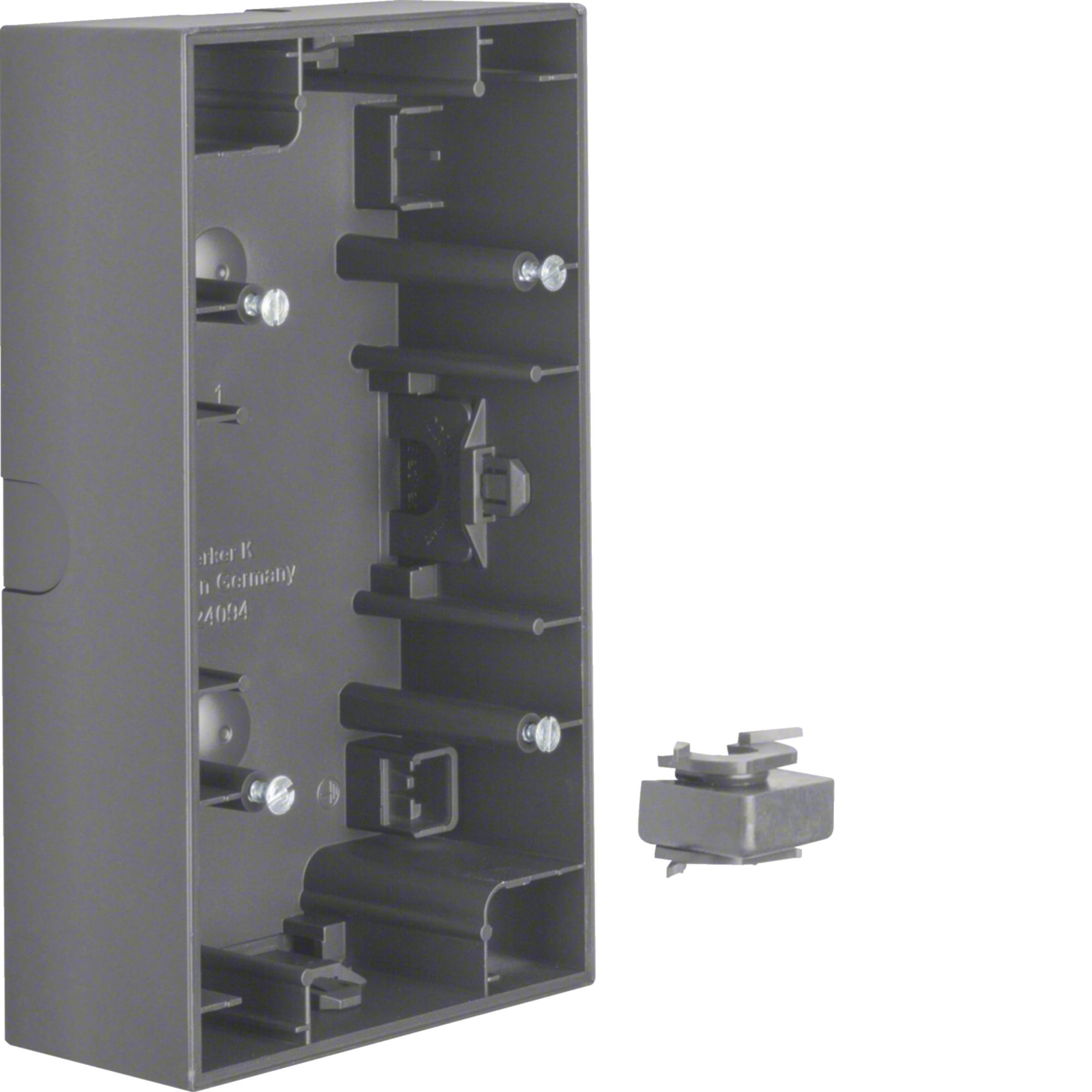 HAGER BOCCHIOTTI - Scatola a parete doppia verticale Berker K.1 antracite opaco, verniciato