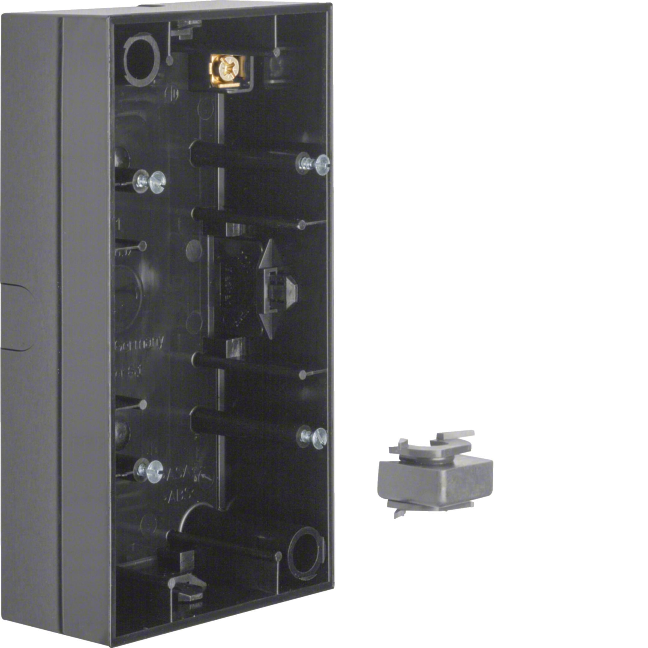 HAGER BOCCHIOTTI - Scatola a parete doppia Berker R.3 nero lucido