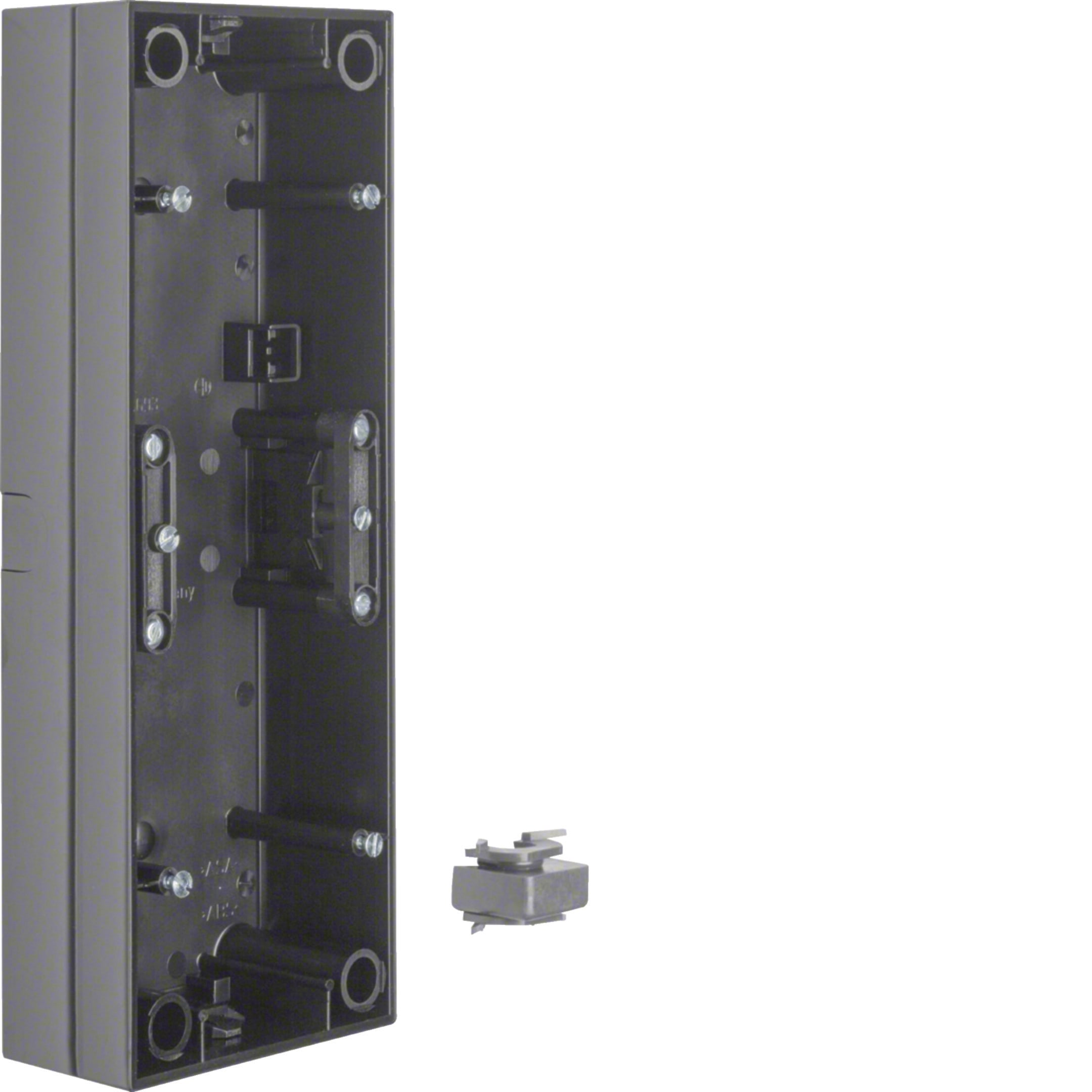 HAGER BOCCHIOTTI - Scatola a parete tripla Berker R.3 nero lucido