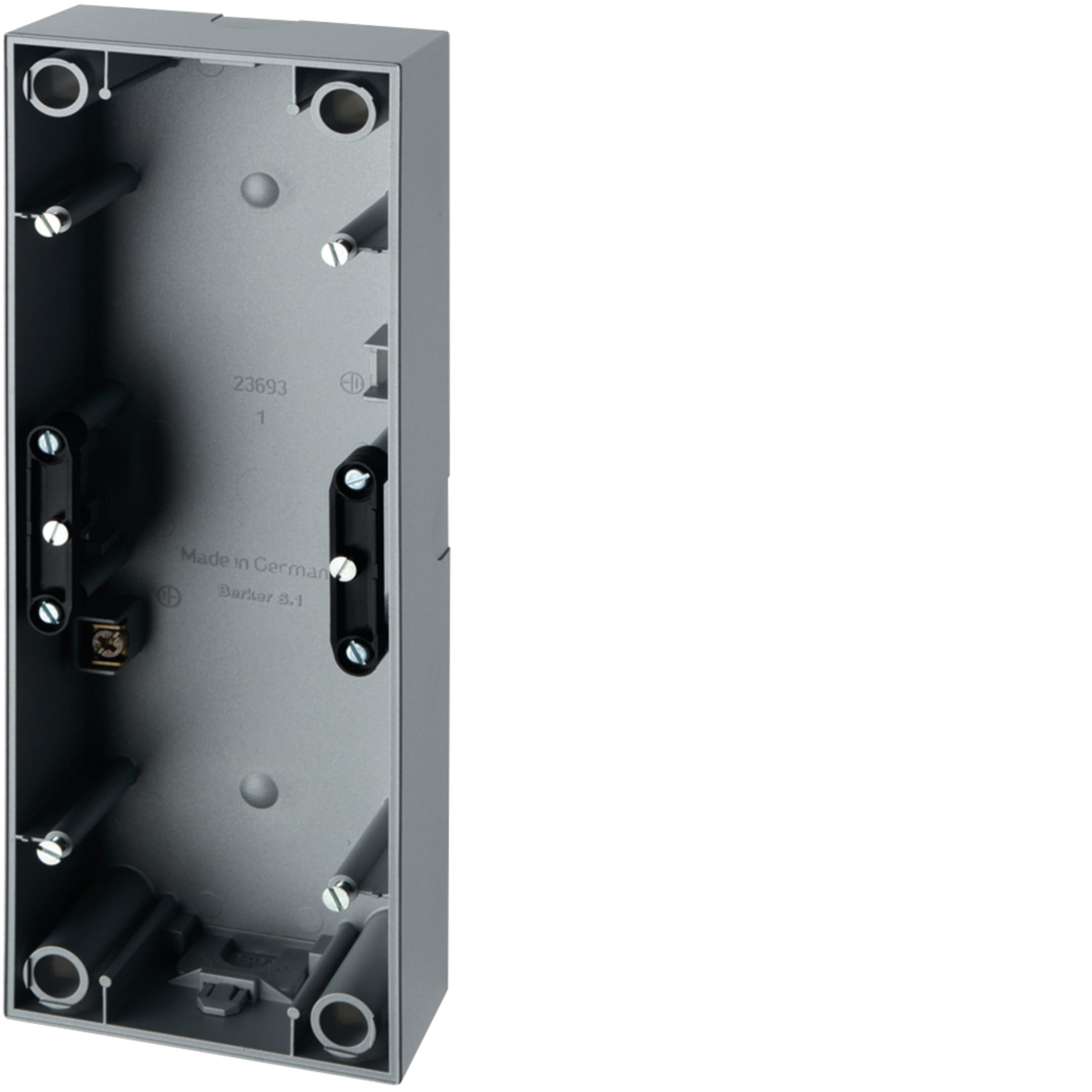 HAGER BOCCHIOTTI - Scatola a parete tripla Berker S.1 / Q.3 alu opaco