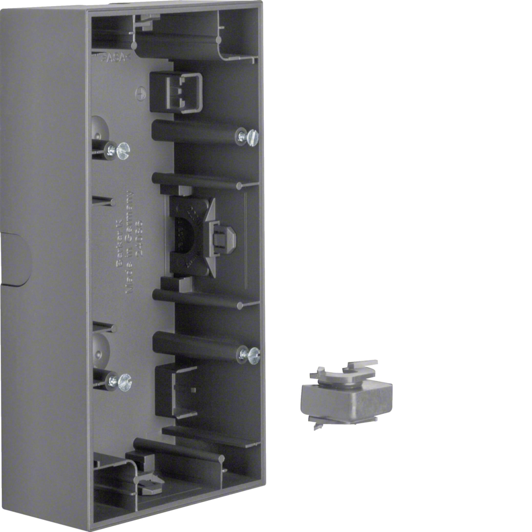 HAGER BOCCHIOTTI - Scatola a parete doppia orizzontale Berker K.1 antracite opaco, verniciato