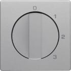 HAGER BOCCHIOTTI - Pezzo c.le con manopola x commutatore a 3 vie, con posizione 0, Q.x alluminio